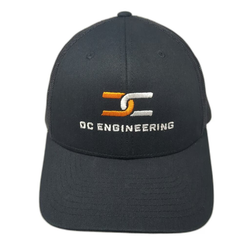 Richardson Trucker Hat Black One Size Mesh Back Snapback OC Engineering Logo